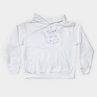 Cutie Hand-drawn Cat Kids Hoodie